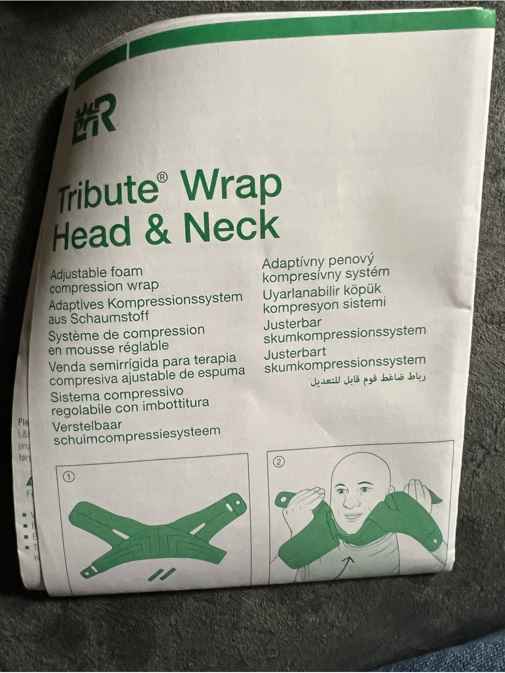 Tribute Wrap Head & Neck Adjustable Foam Compression Wrap - Green